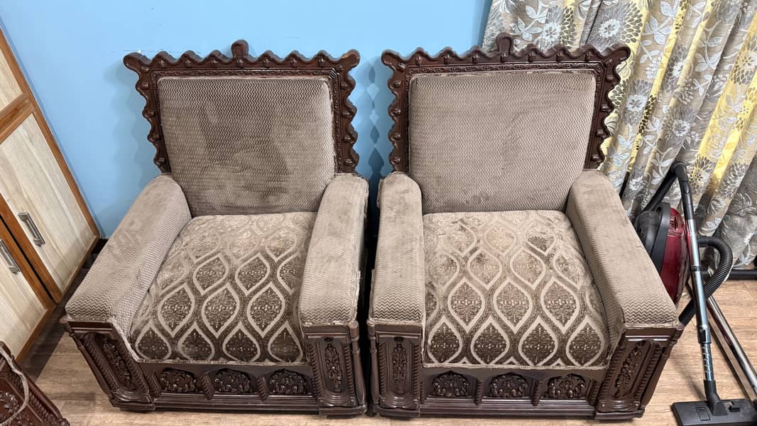 SOLID WOOD SOFA SET 1