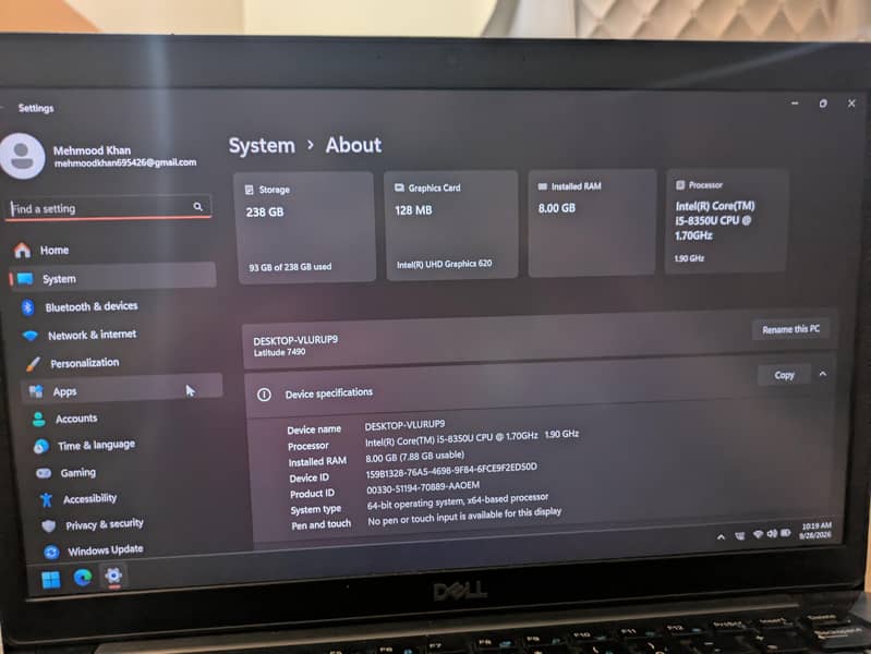 Core i5 8 Generation 3