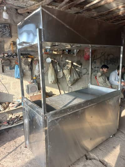 New Stainless Burger Food Stall