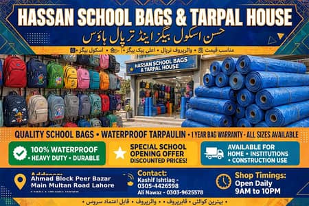 Handmad bags and tarpal
