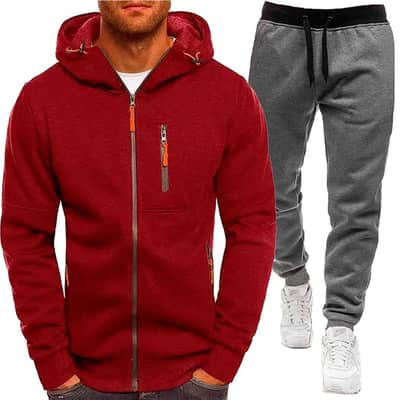 Men’s Premium Casual 2-Piece Hooded Tracksuit Set