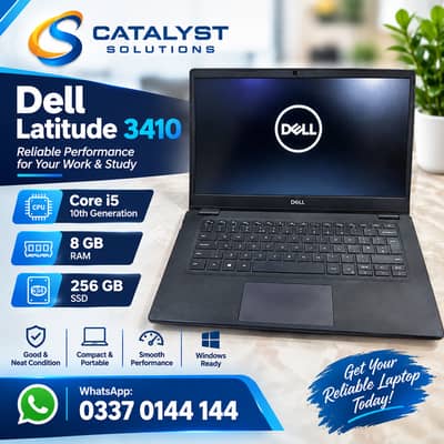 Dell Latitude 3410 Core i5 10th Gen | 8GB RAM | 256GB SSD | Neat Condi