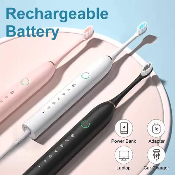 T  Electric Toothbrush For Teeth Brushes 6 Modes Dental Tooth Whitening Cleaner IP67 Waterproof Type-C Rechargeable Oral Care