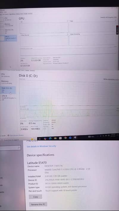 Dell Latitude E5470 i5-6th generation — Touchscreen Laptop
