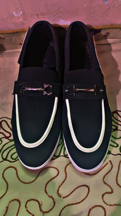 Ferragamo Gancini - Black with White Piping (vietnam)