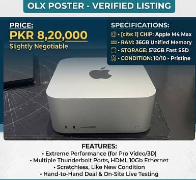 Mac Studio M4 Max 36GB RAM 512GB SSD – Powerful Desktop