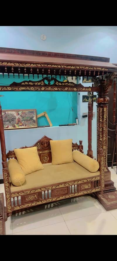 heavy traditional wooden swing