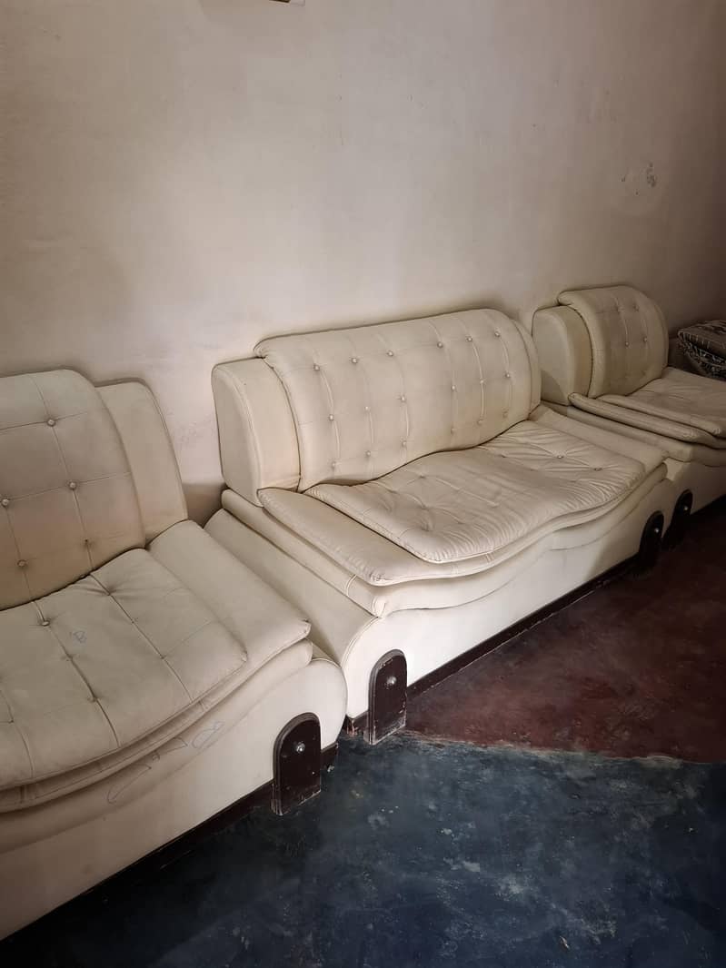 Wight leather sofa set 2