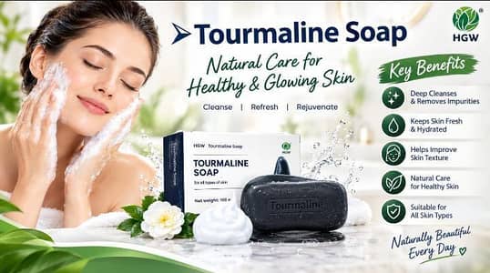 olive soap and tourmaline soap