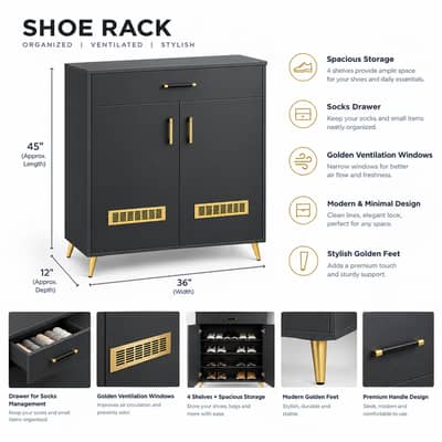 Shoe Rack with Vents