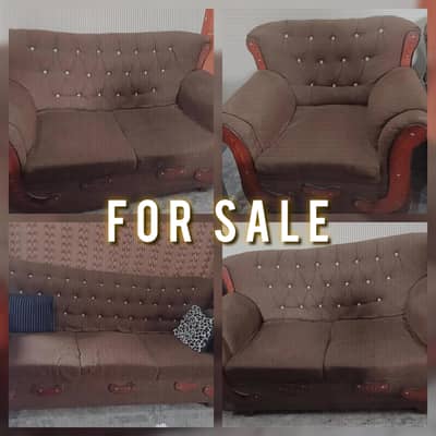 dark brown 6 seater sofa set with table 03045344204