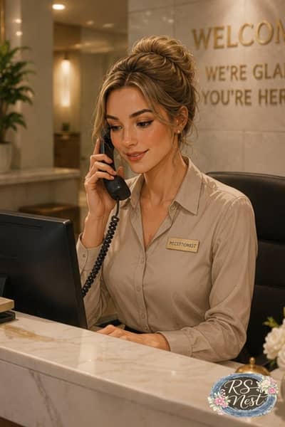 I need a job as a sales girl+Receptionist