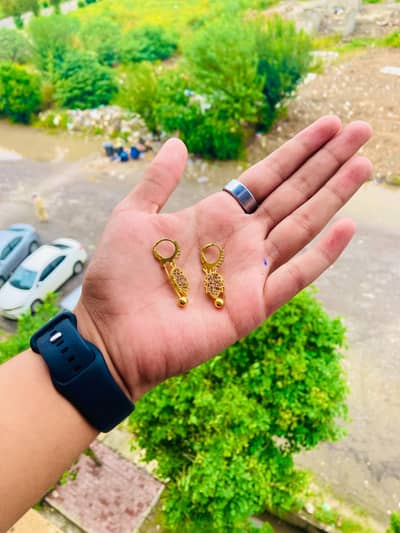 gold plated earring new ( just unboxed )