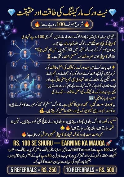 Network marketing system lifetime