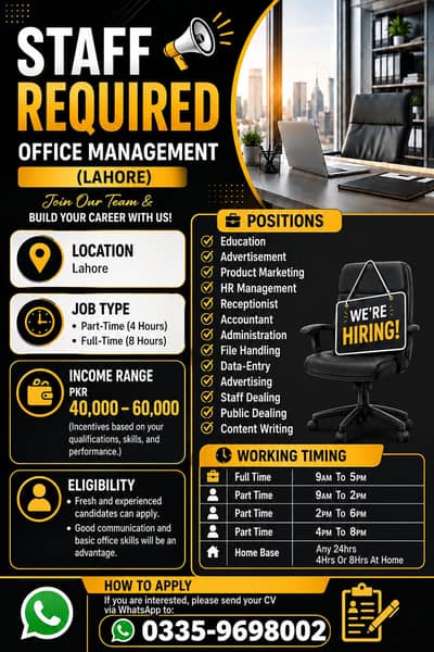 HR/ Marketing /Advertisement / Education
