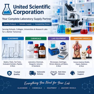 Deal with all kind of lab related items also deals in textile