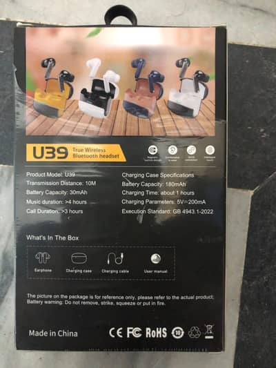 U39 Wireless Earbuds Bluetooth Headset - Brand New