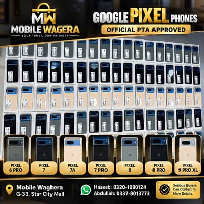 Google Pixel 7/Pixel 7 Pro/Pixel 8/Pixel 8 Pro/Pixel 9 Pro XL/Pixel 10