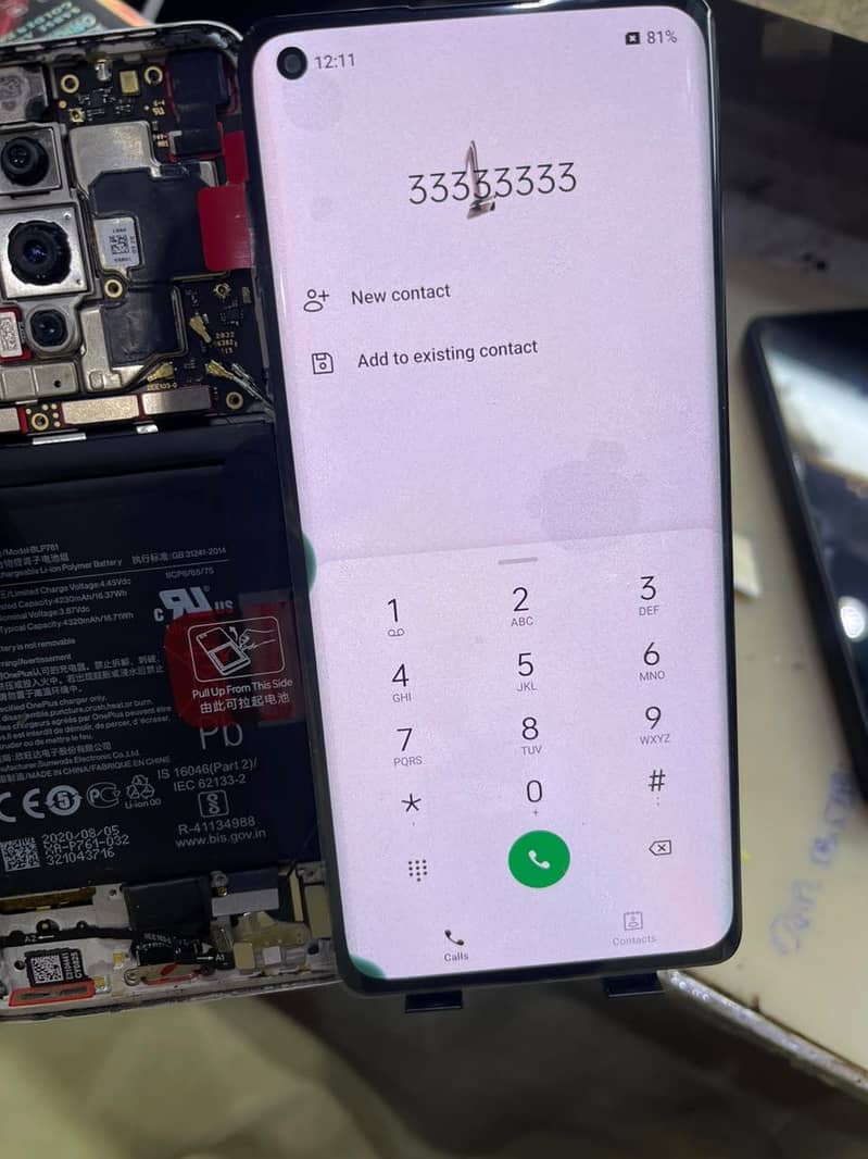 One plus 8 original panel dotted 0