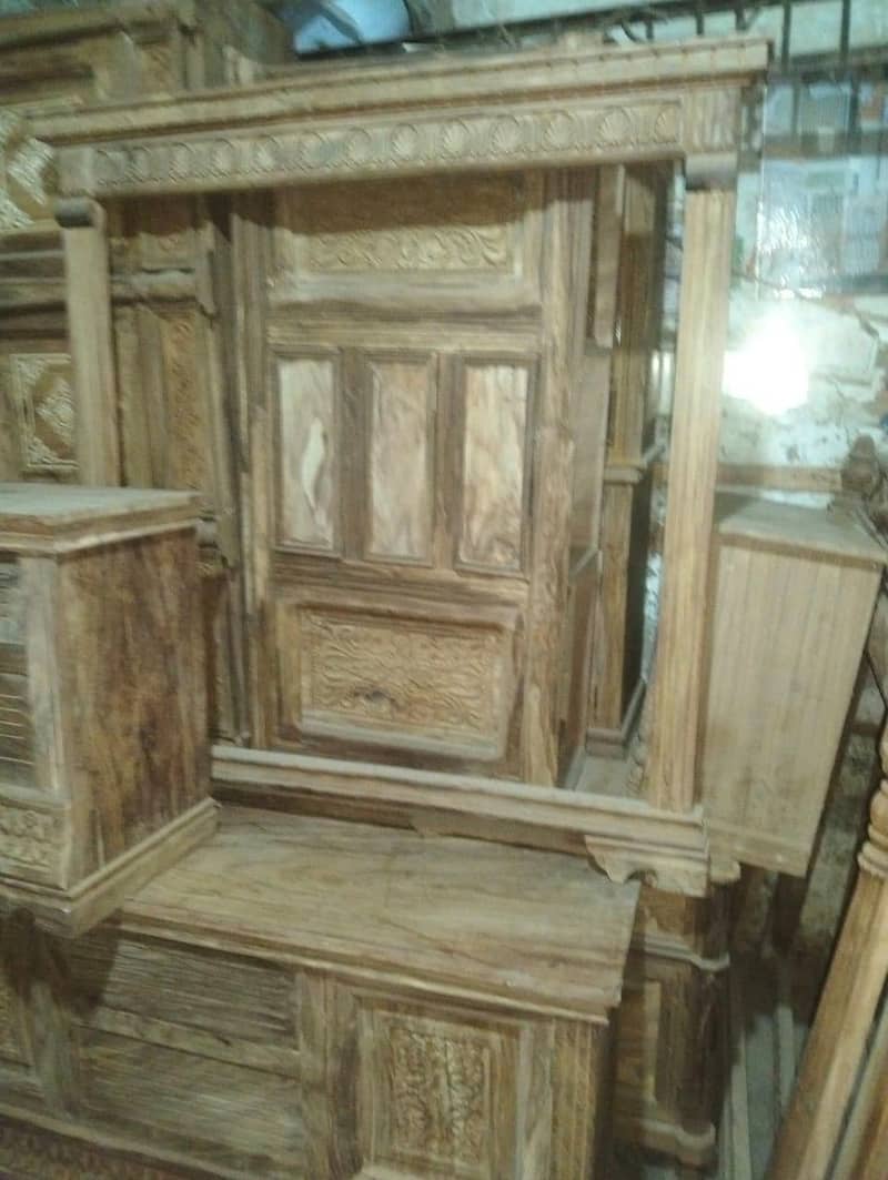 solid shesham bed without mattress king size 1