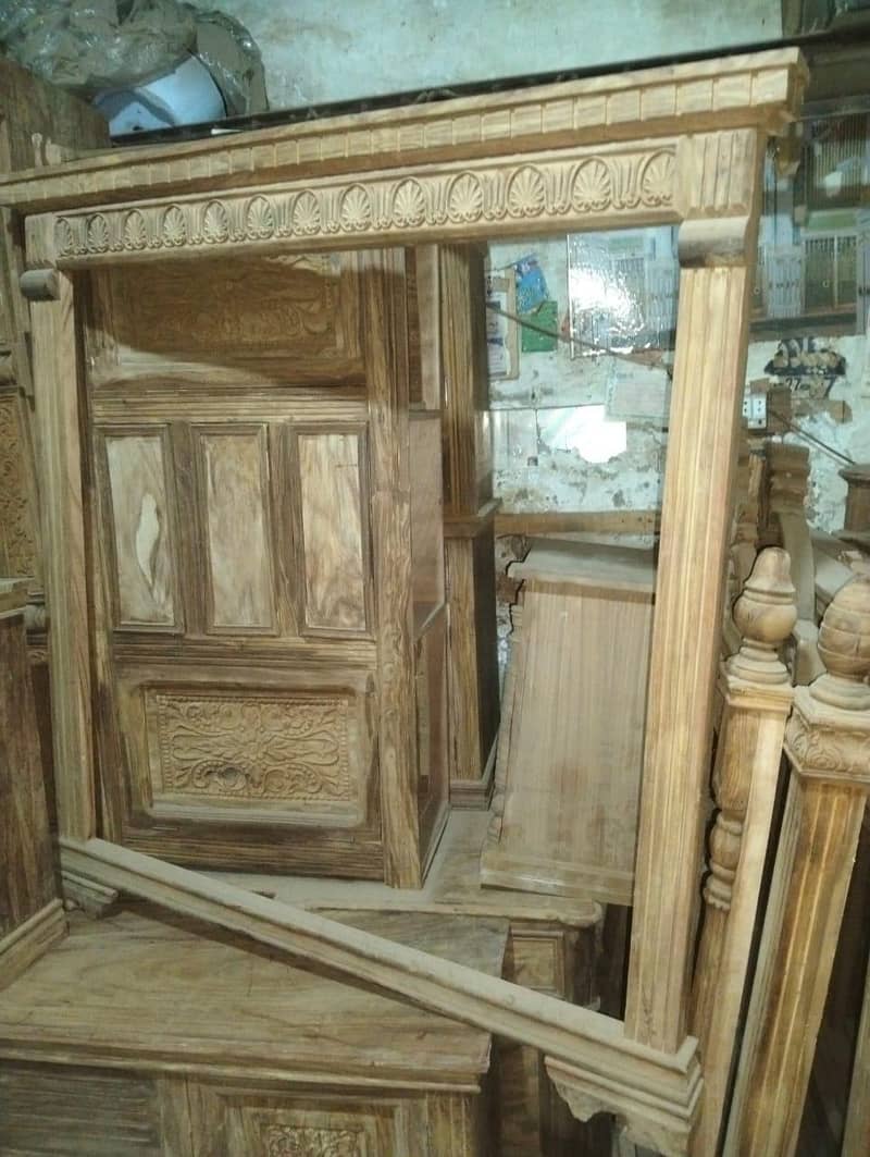 solid shesham bed without mattress king size 2