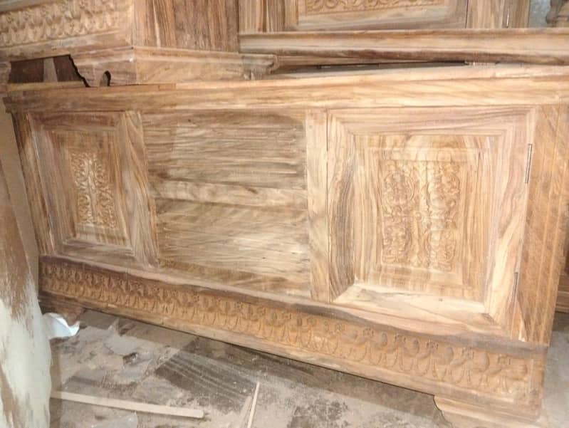 solid shesham bed without mattress king size 3