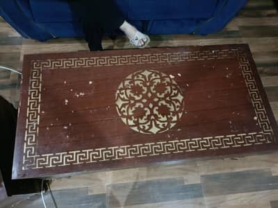 Wooden table and side tables