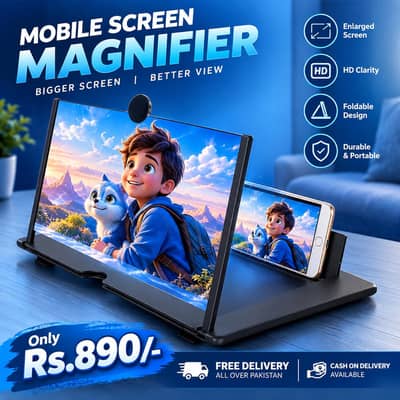 Mobile Screen Magnifier, Biggest View, Best for HD Movies.