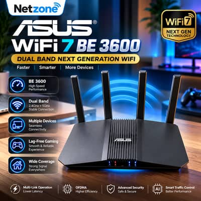 ASUS WIFI 7 BE 3600 DUAL BAND NEXT GENERATION WIFI
