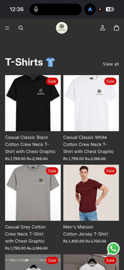 E-commerce Store Selling Plain T-shirts and Polo Shirts