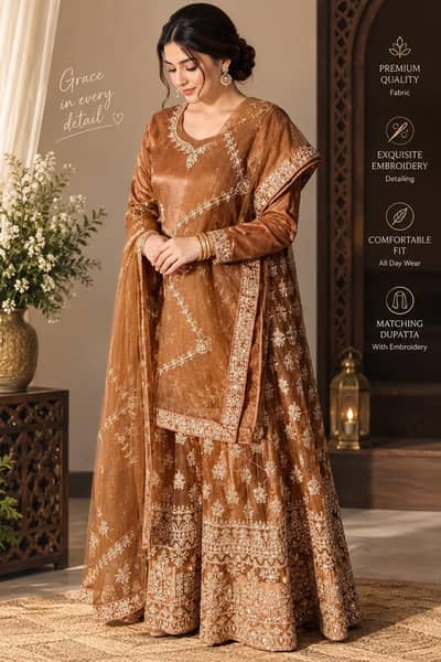 Brown bridal maxi