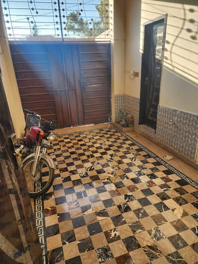 3 Marla house for sale with 3 rooms, attached bathrooms, 2 kitchens, water and electricity available. Good location, suitable for family living and investment.
