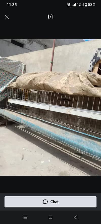 4 Portion Heavy Layer/Poultry Cage - Spacers & Stands Included