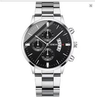 New Fashion Mens Sports Watches Luxury Calendar Quartz Wristwatch Business Watches Man Clock Relogio Masculino Reloj Hombre A R3239 SILVER
