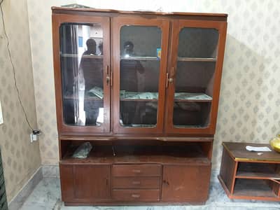beautiful showcase made with strong wood