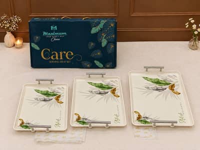 Premium Care 3-Piece Serving Tray Set
