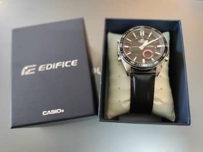 Casio Edifice leather Strap Watch for Men EFV-C100L-1AVDF