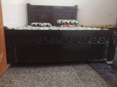 Bed with mattress