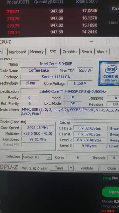 i5 9th Gen 9400F Processor