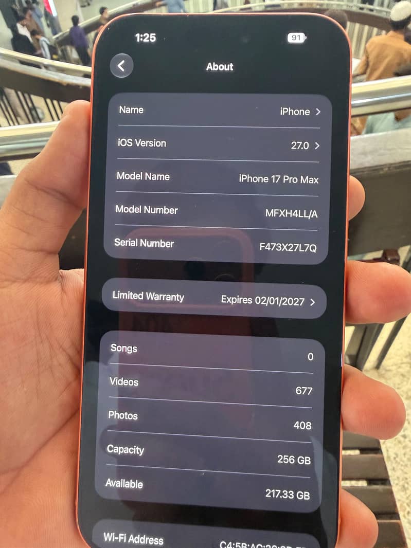 Apple iPhone 17 Pro Max E sim , sim time available 1
