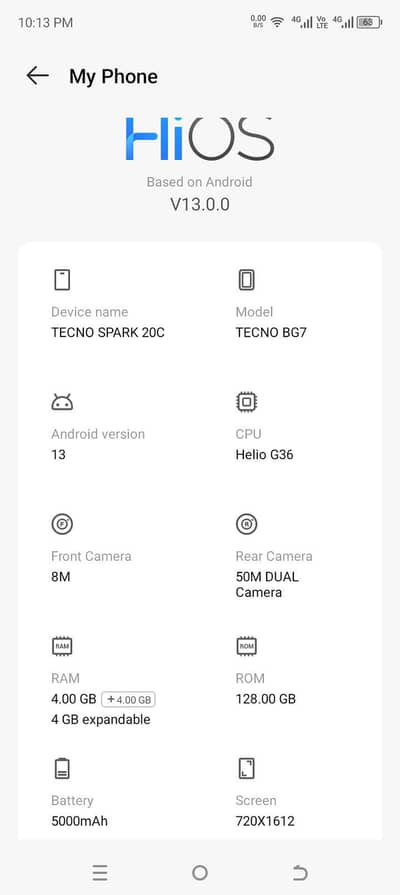 Tecno Spark 20C