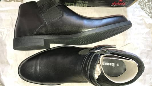 Servis (Don Carlos) Leather Buckled Chelsea Boots (Black)Size 44
