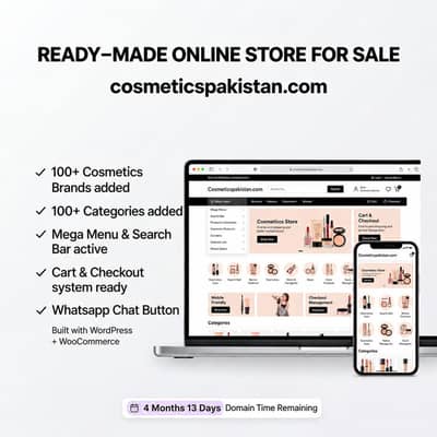 Cosmetics Online Store for Sale