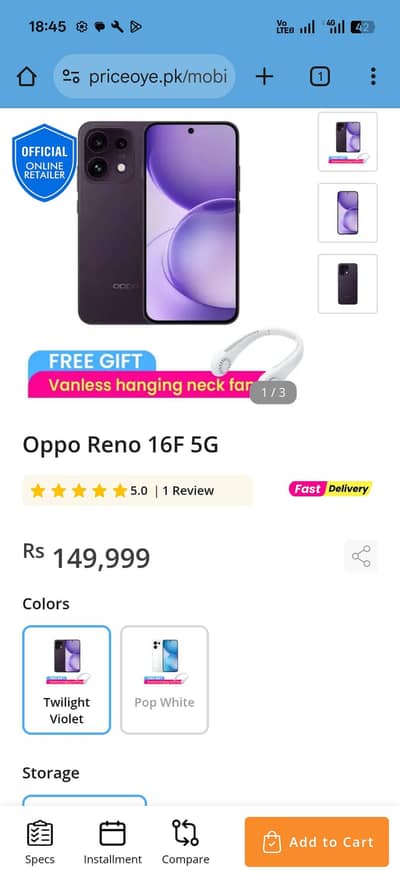 oppo renno 16F