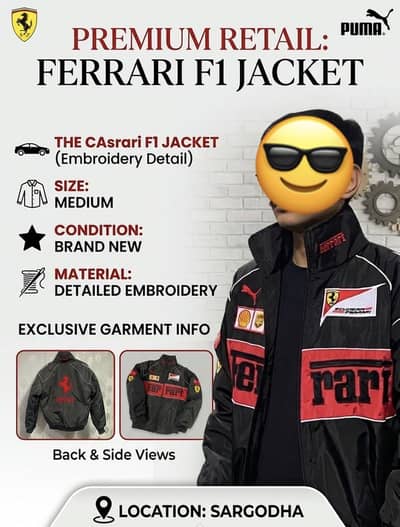 Ferrari F1 Racing Jacket | Premium Quality | Brand New