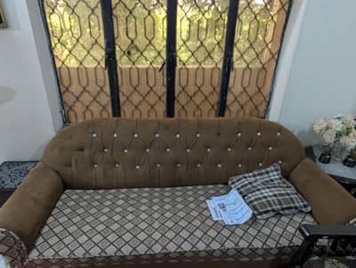 2 Sofa Sets Wooden and Foam