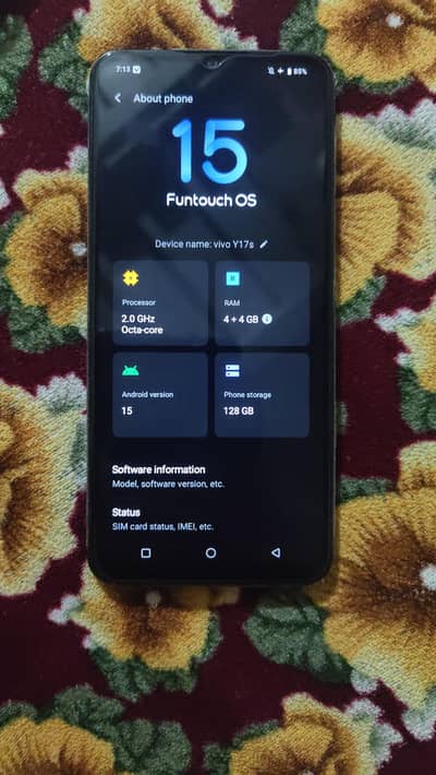 Vivo Y17s 4/128 10by10 condition