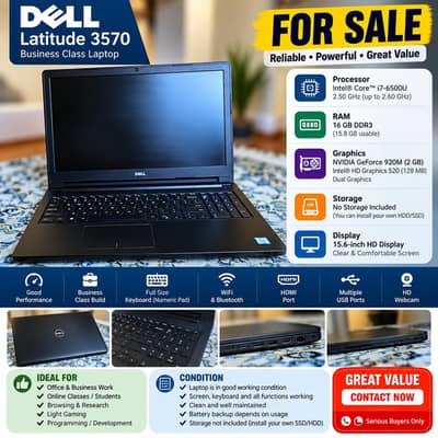 Dell Core i7 6th Gen 16 GB Ram 2GB Nvidia graphics card