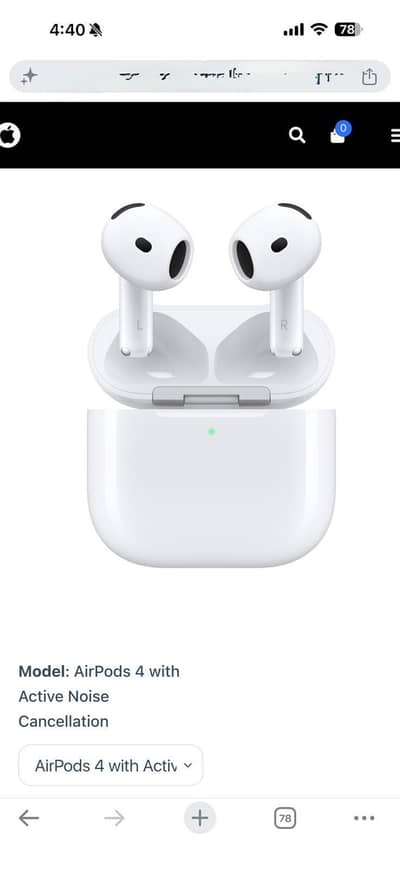 Apple Airpods 4 with Active Noise cancellation
