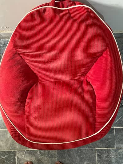 Red Bean Bag Chair High Comfort Lounger Like New